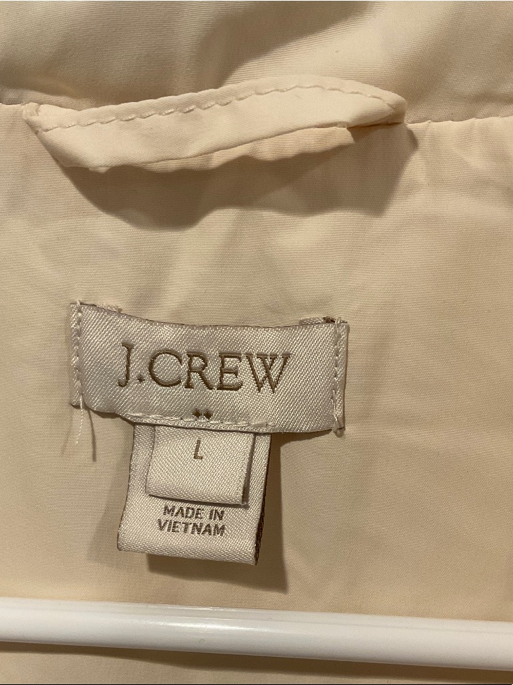 J. Crew Quilted Puffer Vest in Light Cream - Picture 4 of 4